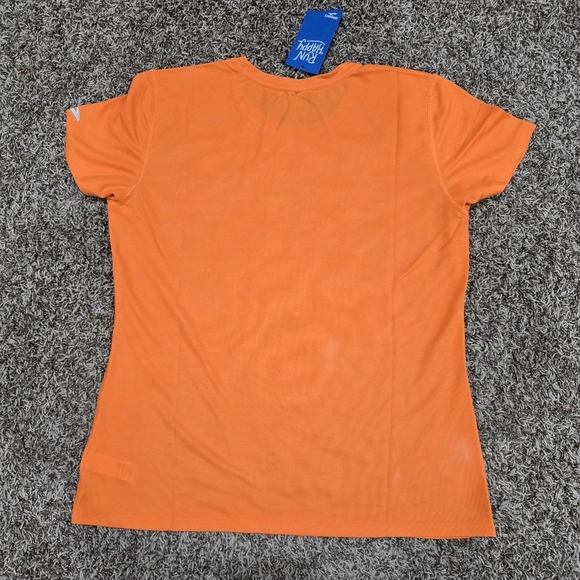 Brooks NWT Womens Podium Short Sleeve Athletic Shirt Orange - Picture 4 of 5